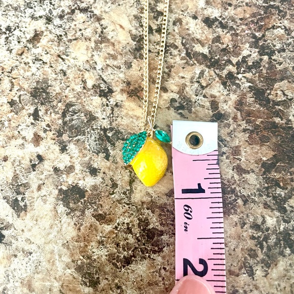 Cubic Zirconia Lemon Necklace - Picture 7 of 7